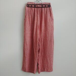 Flax 100% linen made in Lithuania cropped ankle pants capris approx XS Petite